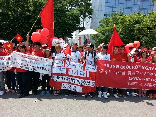 Protest vietnamesischer Gemeinschaft im Ausland gegen illegale Bohrinsel Chinas - ảnh 1